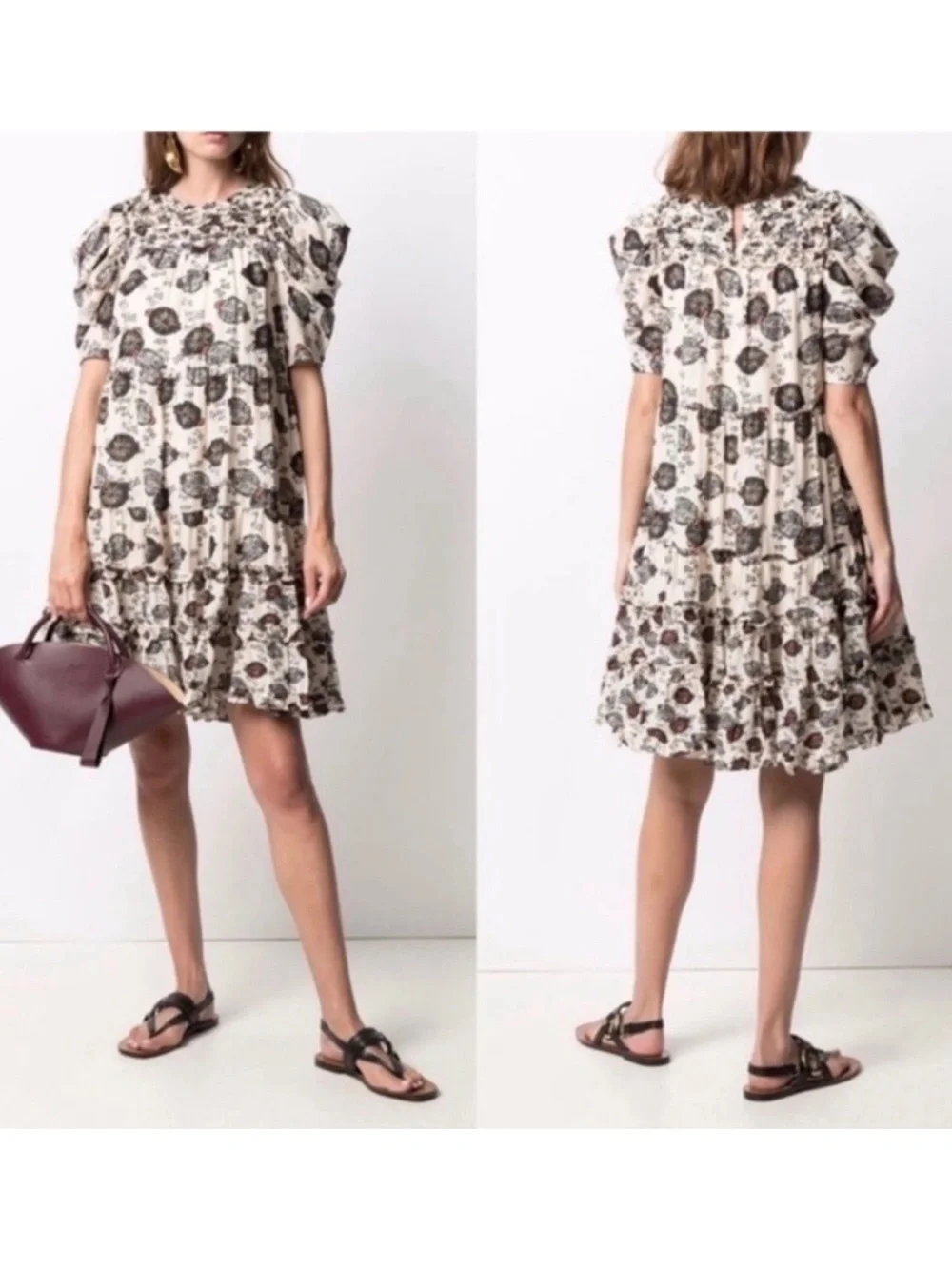 Ulla Johnson Cassian Dress Gardenia Floral Mini Dress Women’s SIZE 4 - Picture 1 of 12